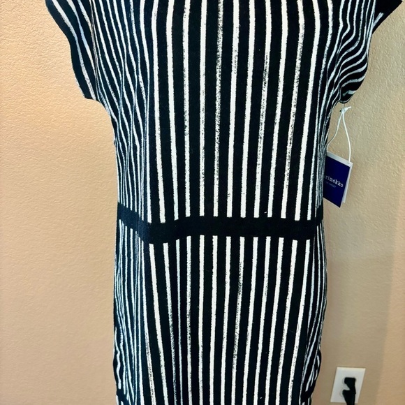 NWT Marimekko Swim Cover Dress Small Black White Terrycloth Short Sleeves - Picture 4 of 16